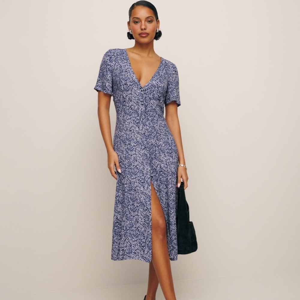 Reformation Locklin Dress Purple - Size 6